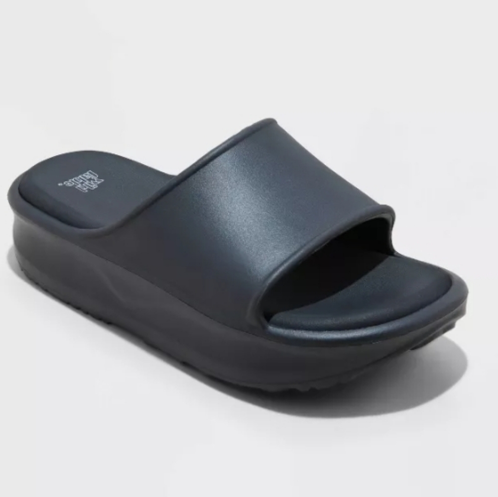 ❤️10/$13 New Women's Black Slide Sandals Laney